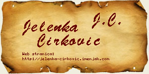 Jelenka Ćirković vizit kartica